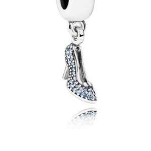 Retired Pandora x Sparkling Cinderella Glass Slipper Dangle Charm